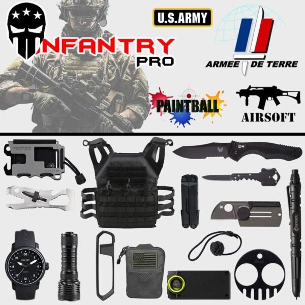 Gilet lesté Gilet Tactique Airsoft Gilet Tactique Police Gilet Pare-Balles Gilet Nerf Gilet Tactique Gendarmerie INCLUS 2 PLAQUES EN MOUSSE Housse Gilet Pare Balle Equipement Paintball Ciras Chest rig