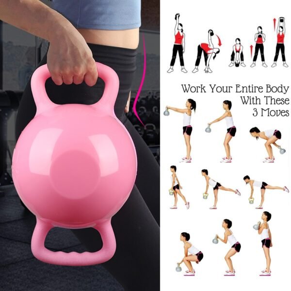 Yoga Fitness Kettle Bell 4-12LB Adjustable Water Kettlebell Dumbbell Double Handles Pilates Body Shaping Equipment new