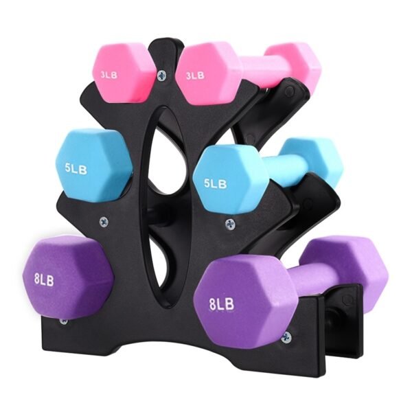 Dumbbell Rack Stand 3 Shelves Holder Dumbbells Weights Storage Handle Stand Home Office Gym Exercise Floor Bracket Equipment