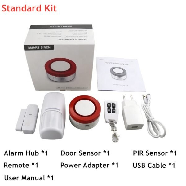 Tuya Smart WiFi Home Security Alarm System Gateway Wireless Burglar Alarm System work with Alexa Google Home IFTTT Voice Control