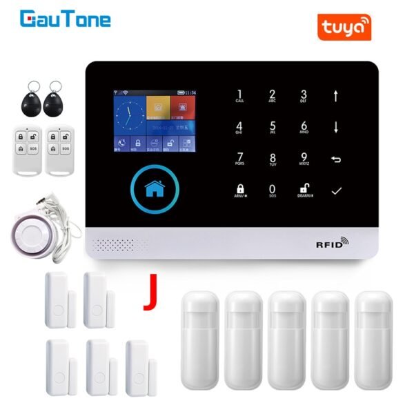 GauTone PG103 Alarm System for Home Burglar Security 433MHz WiFi GSM Alarm Wireless Tuya Smart House App Control