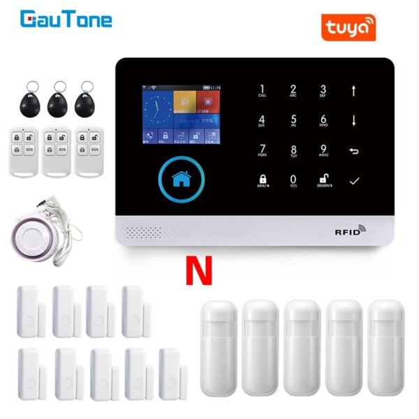 GauTone PG103 Alarm System for Home Burglar Security 433MHz WiFi GSM Alarm Wireless Tuya Smart House App Control